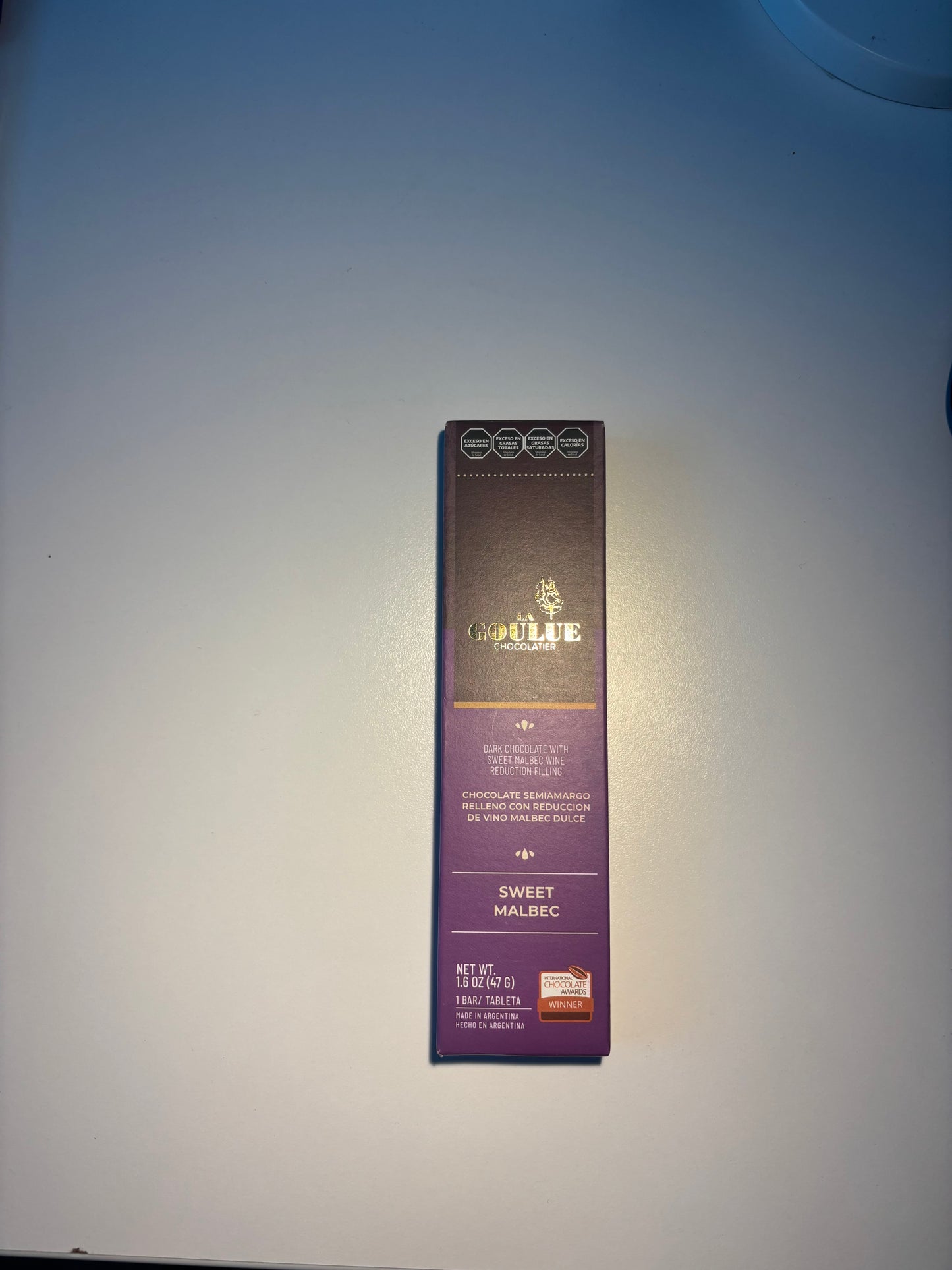 Sweet Malbec filled Chocolate bar
