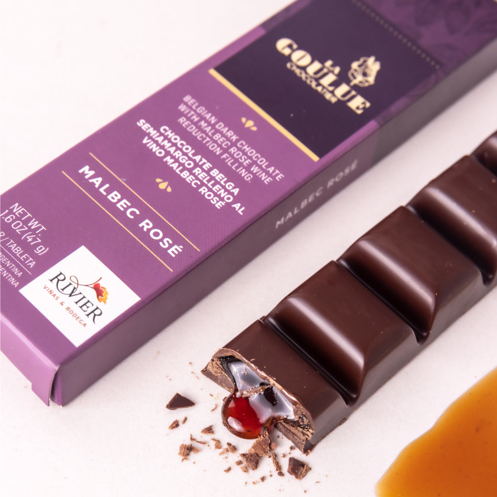 Malbec Rose filled Chocolate Bar