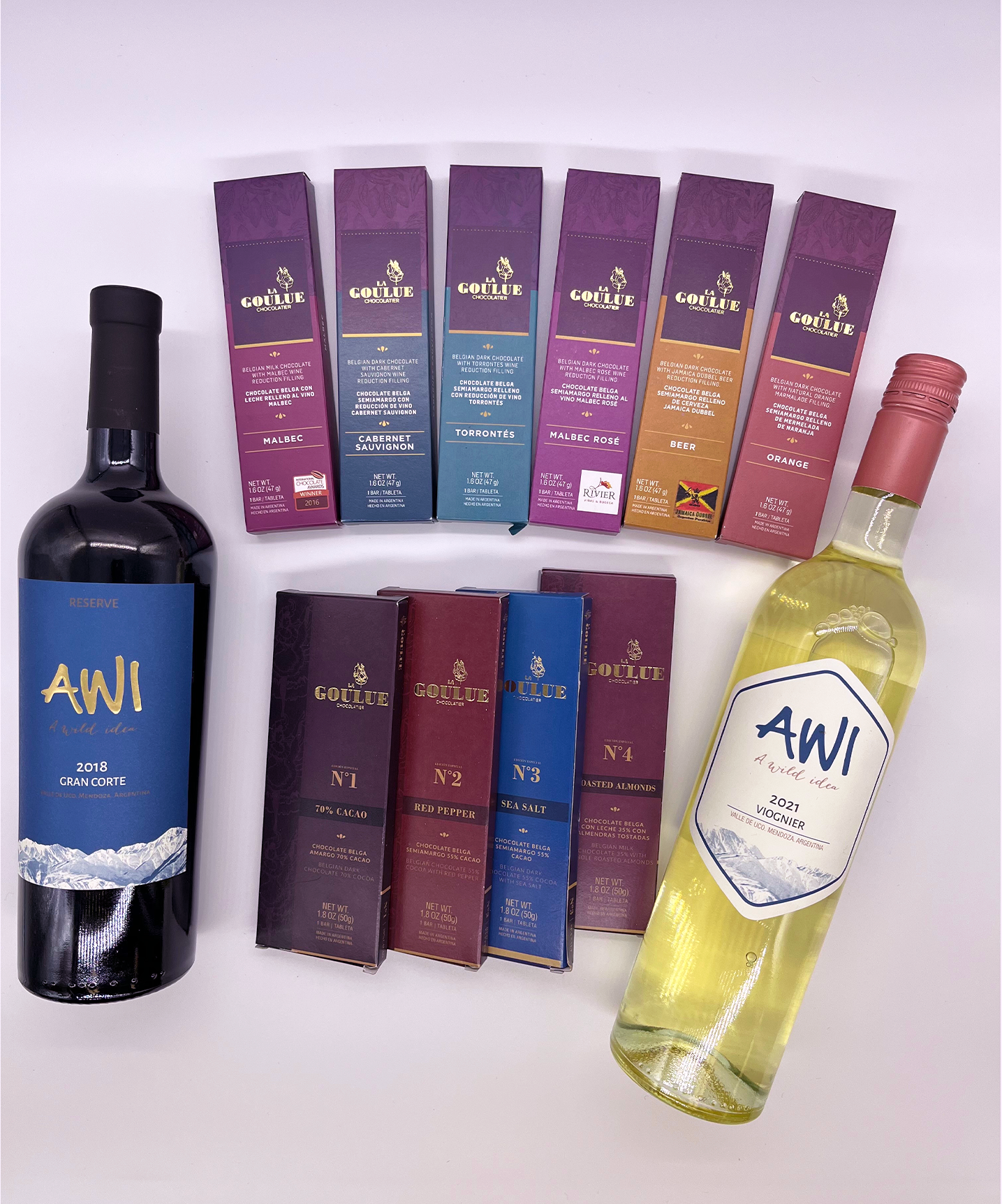 3 Gift Basket: 6 Chocolate Bars + 4 Chocolate Tablets + Awi