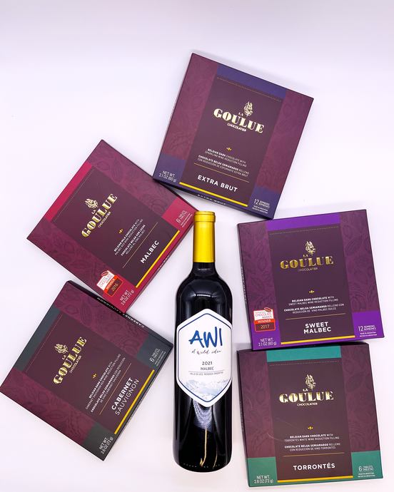 #1 Gift Basket: 5 Chocolate boxes + Awi Premium Malbec 2021